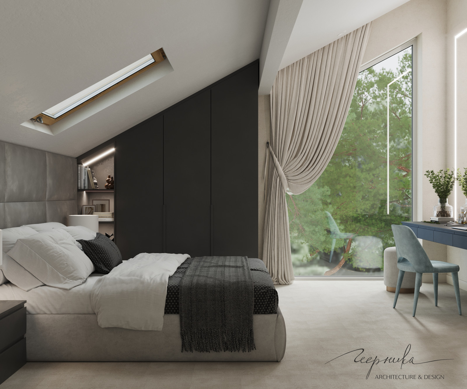 Проект HONEST. Мастер-спальня в современном стиле