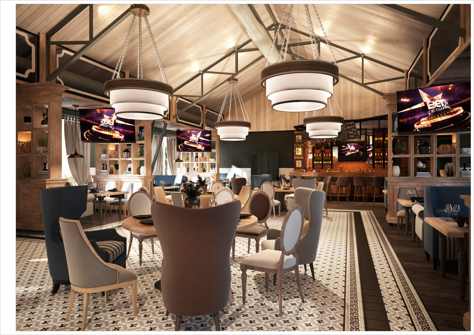 Restaurant_006_визуализация интерьера ресторана в "г. Волгодонск  51"