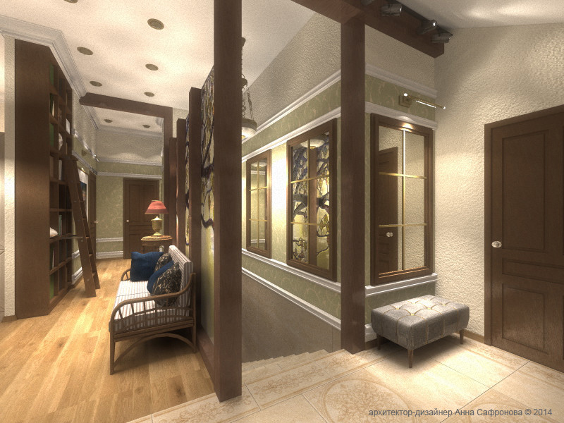 Интерьер квартиры на мансардном этаже