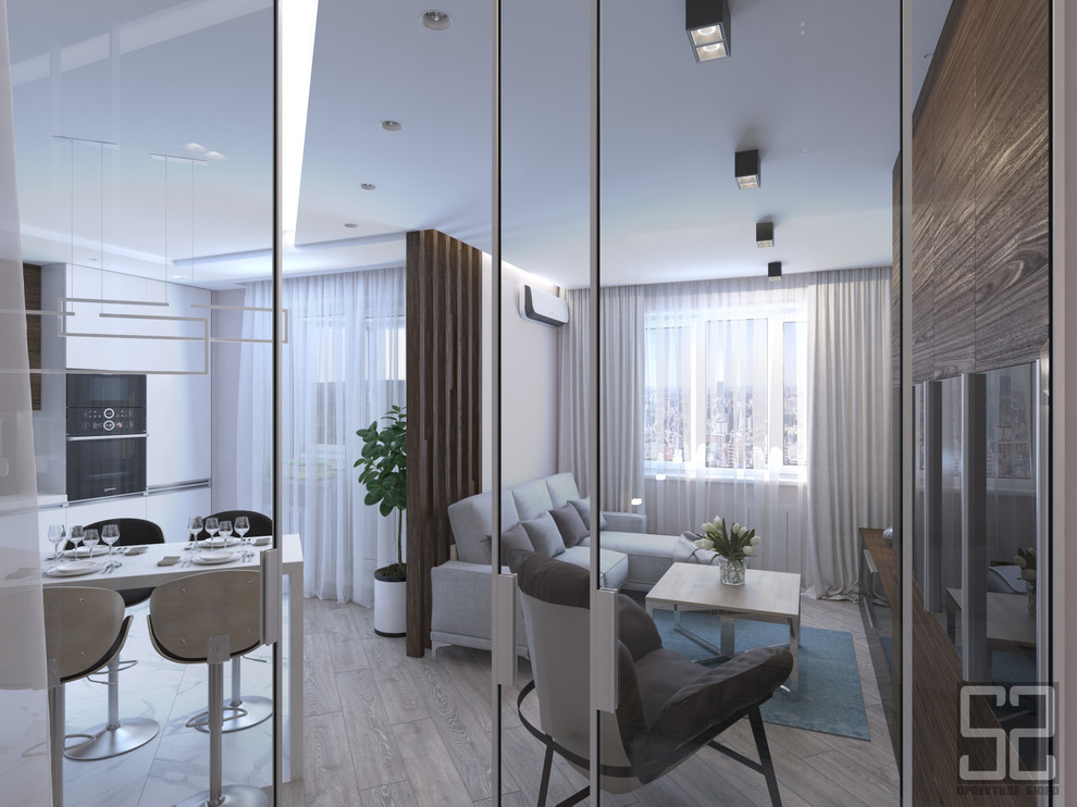 Интерьер квартиры-студии в ЖК "Караваиха"