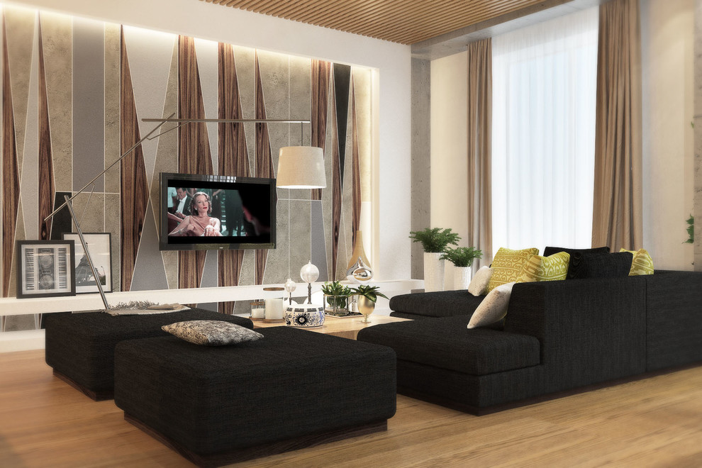 Лофт с камином.