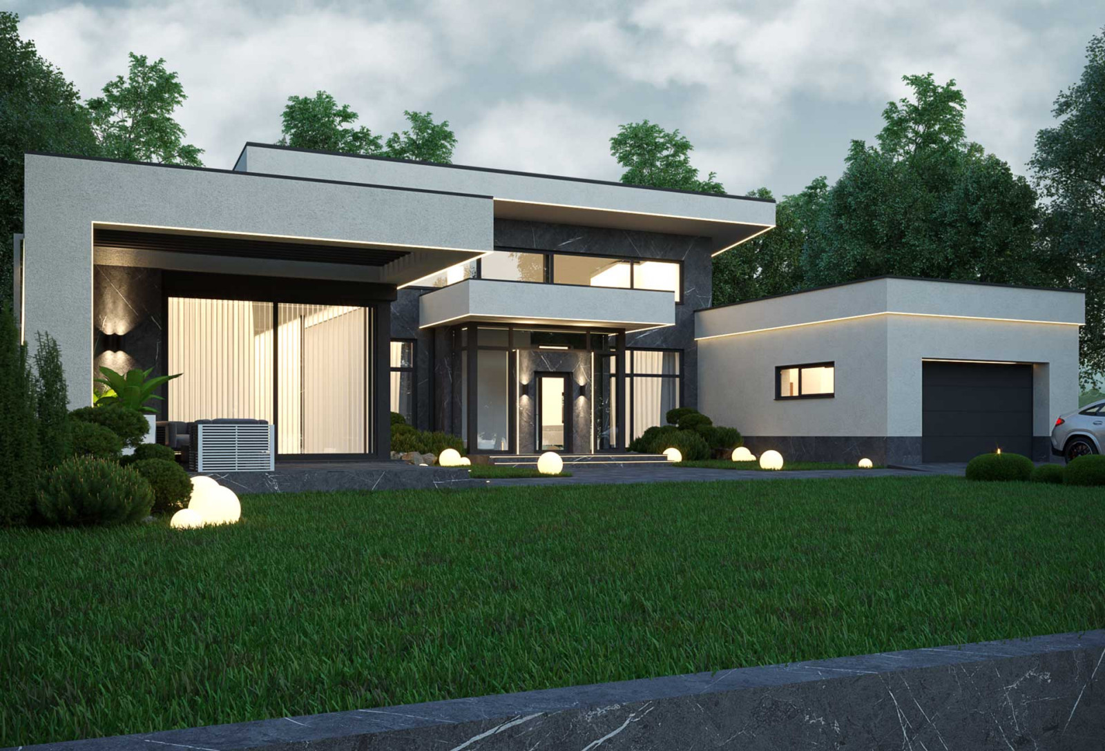 Индивидуальный проект дома в пос. Монетный monochromehouse 400 m2.