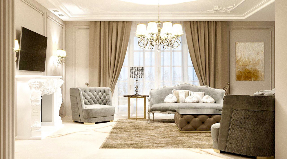 Обложка проекта: Классические решения интерьера частного дома в МО. Какой вариант интереснее?