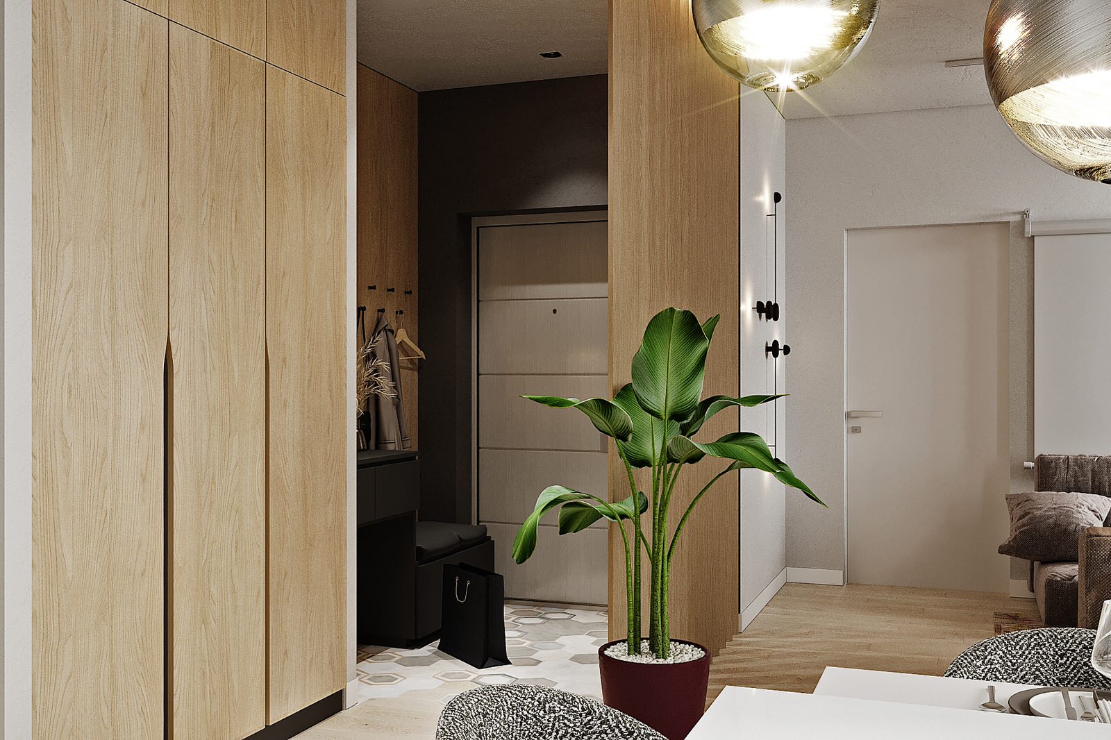 Эклектичная гостиная в Москве