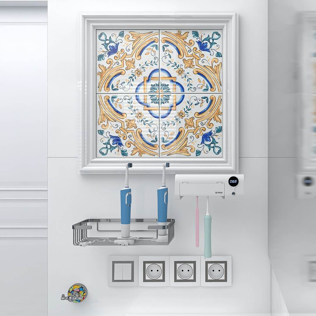 Ванная комната с нотками средиземноморского побережья