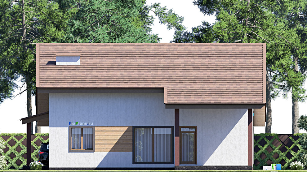 Проект дома с мансардой 15х23 м S302м2 F-17432