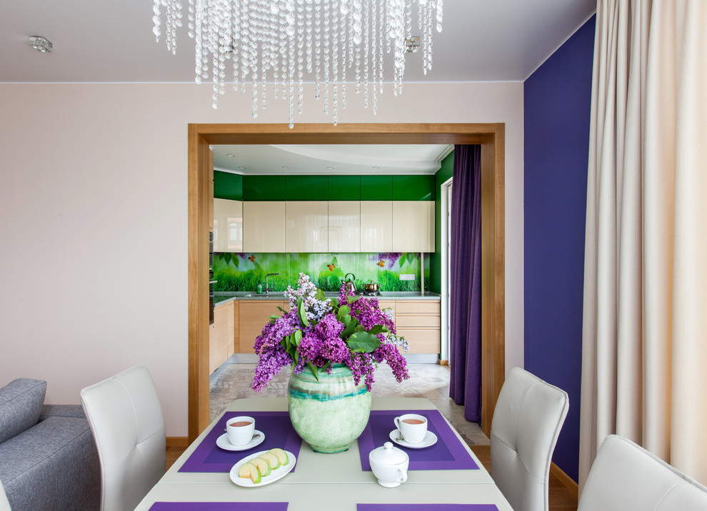 Квартира цвета ультрафиолет. Интерьер в цвете 2018 года.