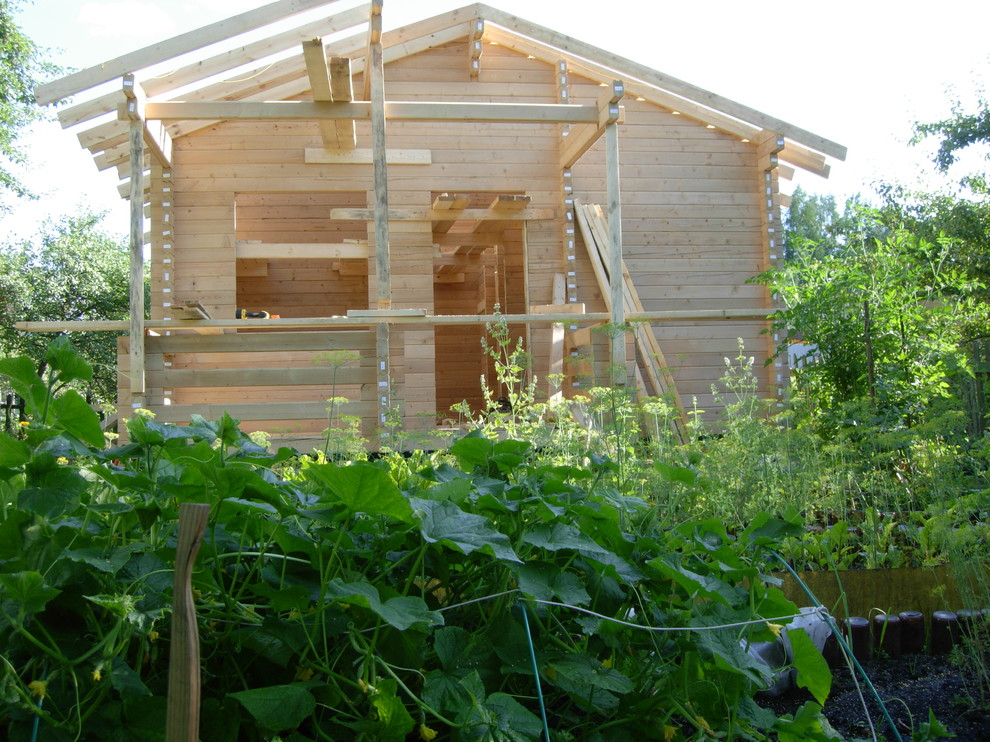 Деревянное домостроение из ТермоБруса - дом-баня