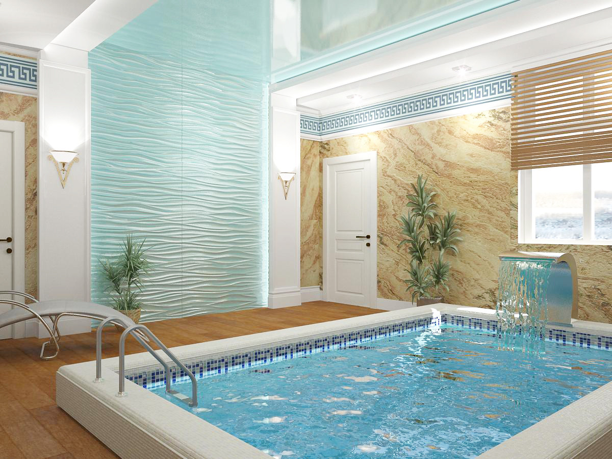 Интерьеры бассейнов в жилых домах