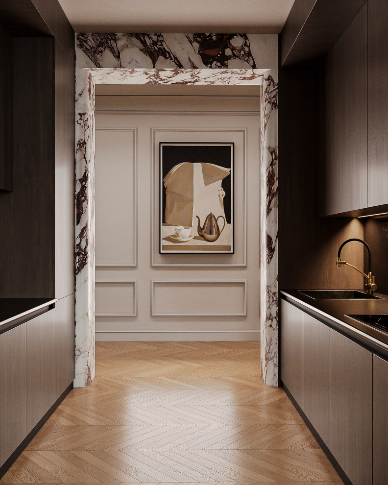 Обложка проекта: Кухня столовая с радиусными элементами