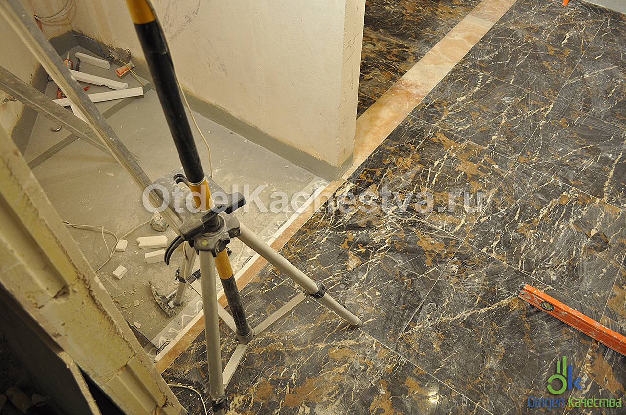 Укладка мрамора в ванной комнате