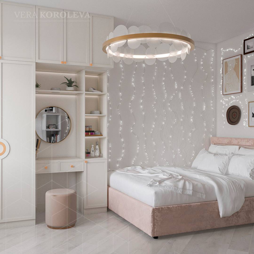 Дизайн двухкомнатной квартиры для семьи с девушкой-подростком в ЖК "Ультра Сити"