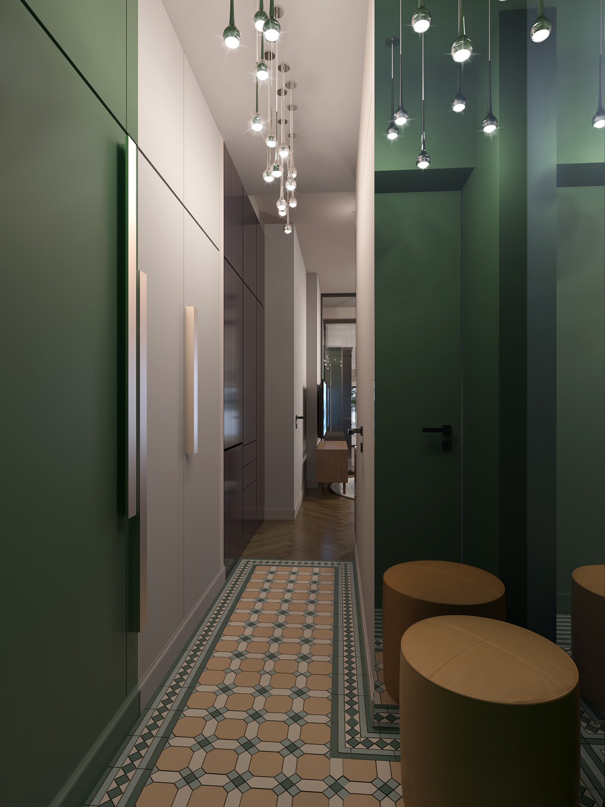 Interior design of a residential flat in The housing complex "Dynasty" at Moscow