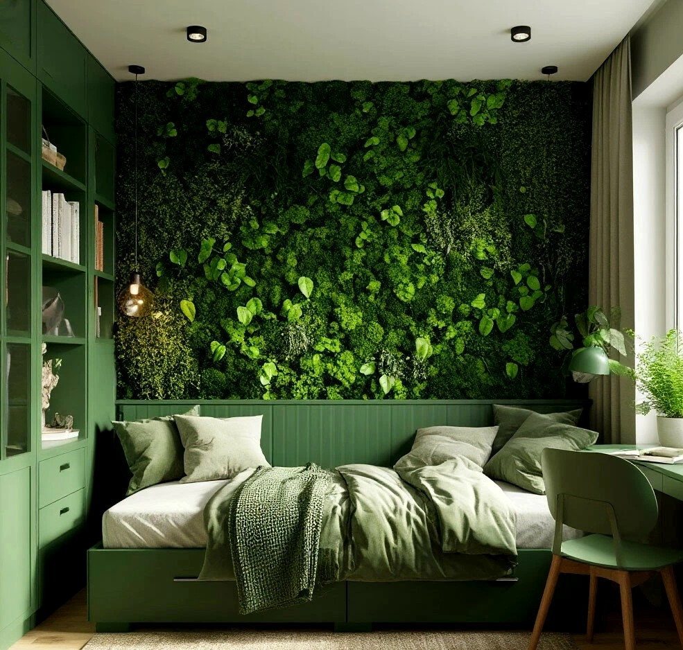 Зеленый интерьер