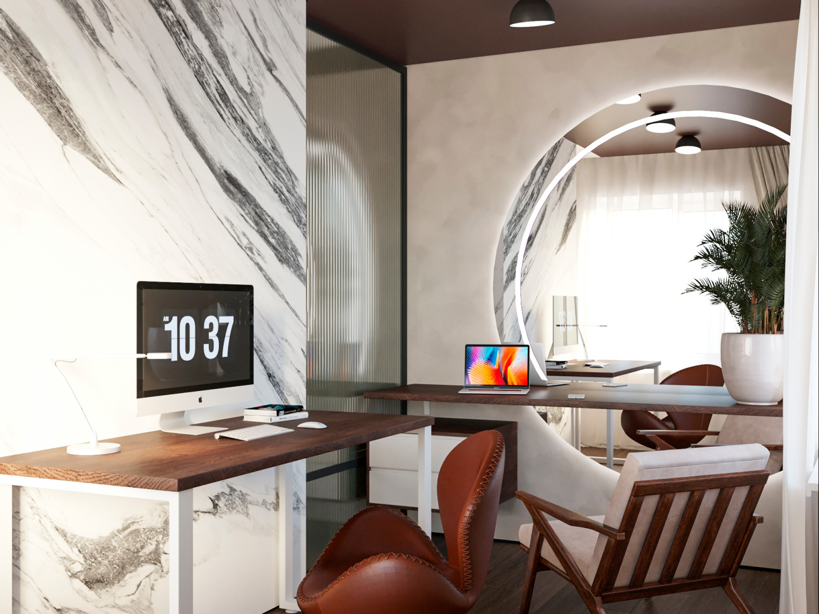 Спальня с зоной кабинета