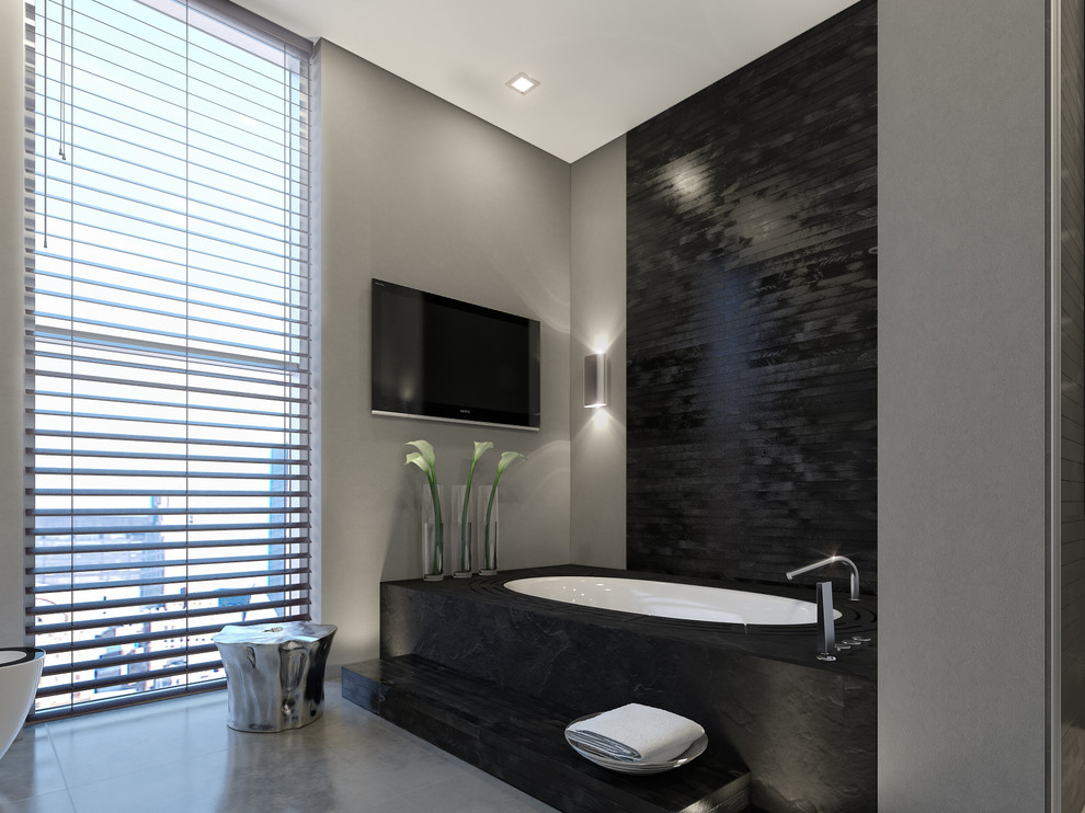 Апартаменты в Нью-Йорке, гостевая ванная, вид от входа