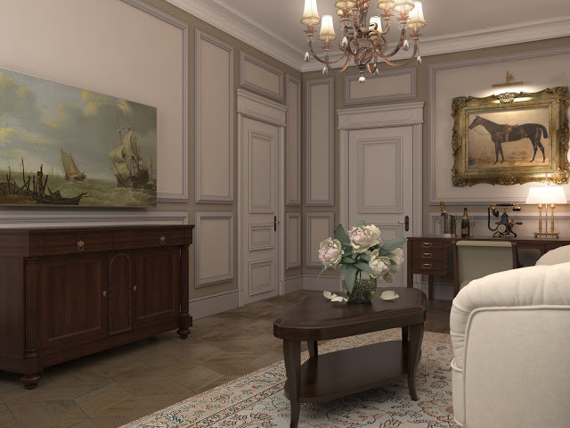 Interior design of Lux apartments of the Bariatinsky Palace