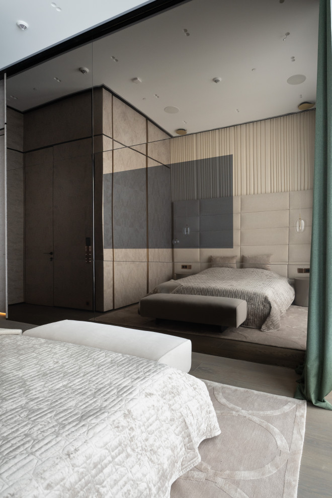 Скрытая стеклянная стеновая панель для зоны ТВ