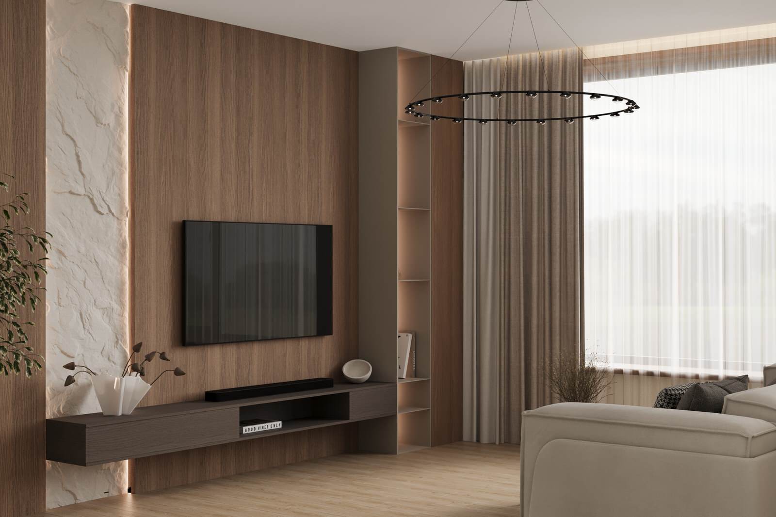 3 этаж частного жилого дома. Гостиная.