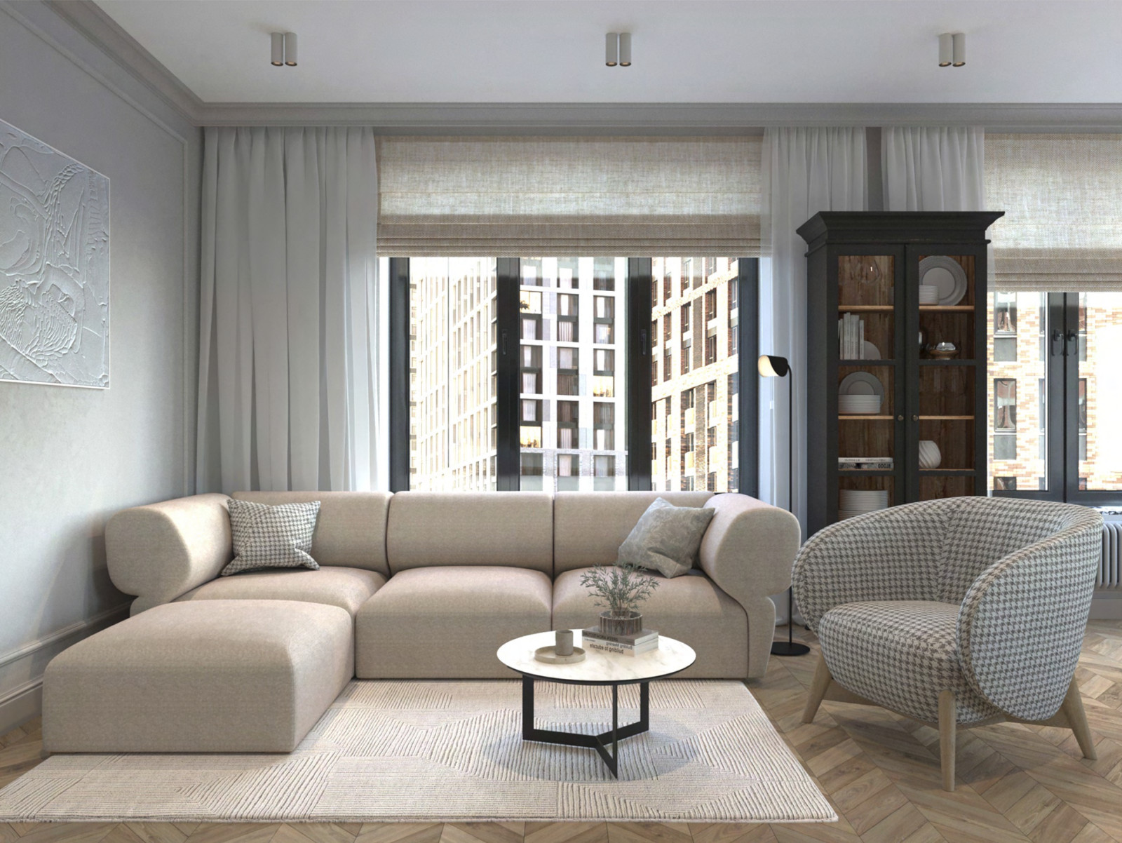 Дизайн проект ЖК Серебряный Фонтан 78м2