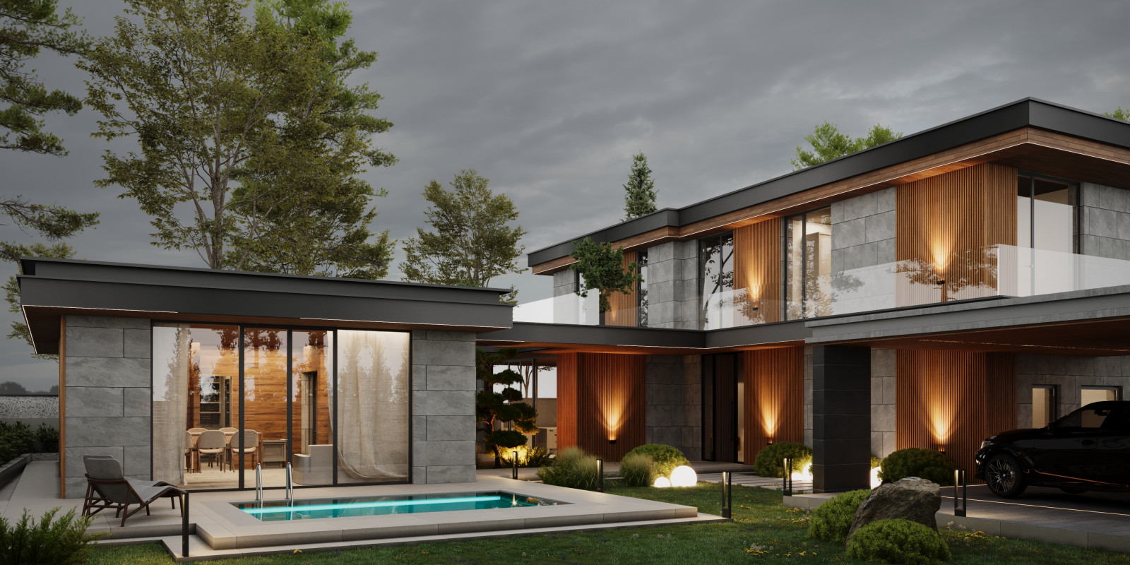 Проект загородного дома L-House