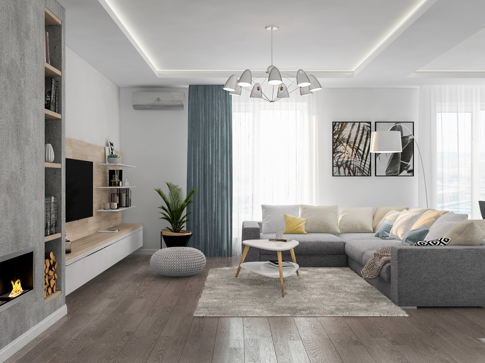 Проект гостиной частного дома. Подсосенки.