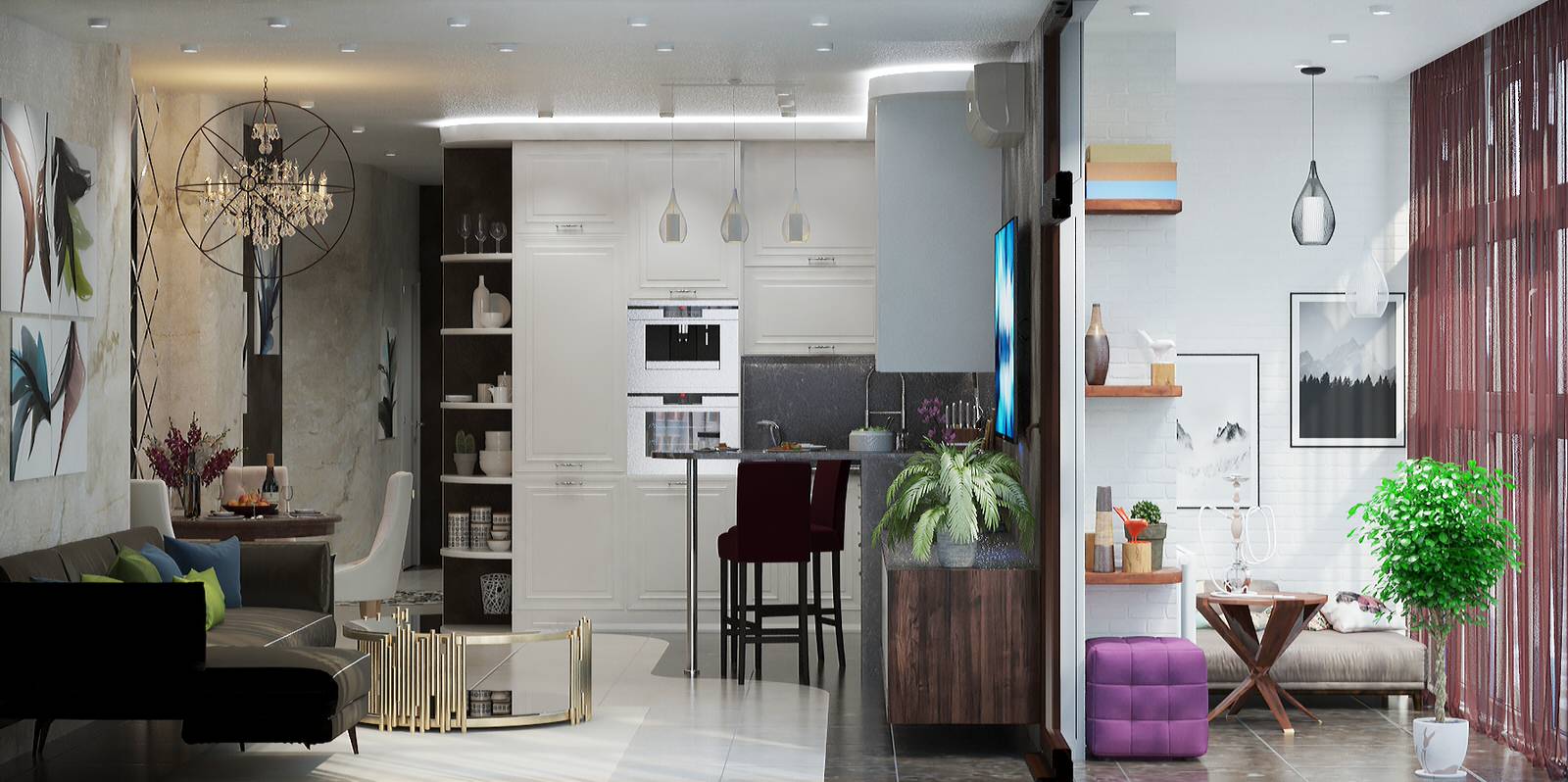 Дизайн-проект квартиры в ЖК "Golden Keys"
