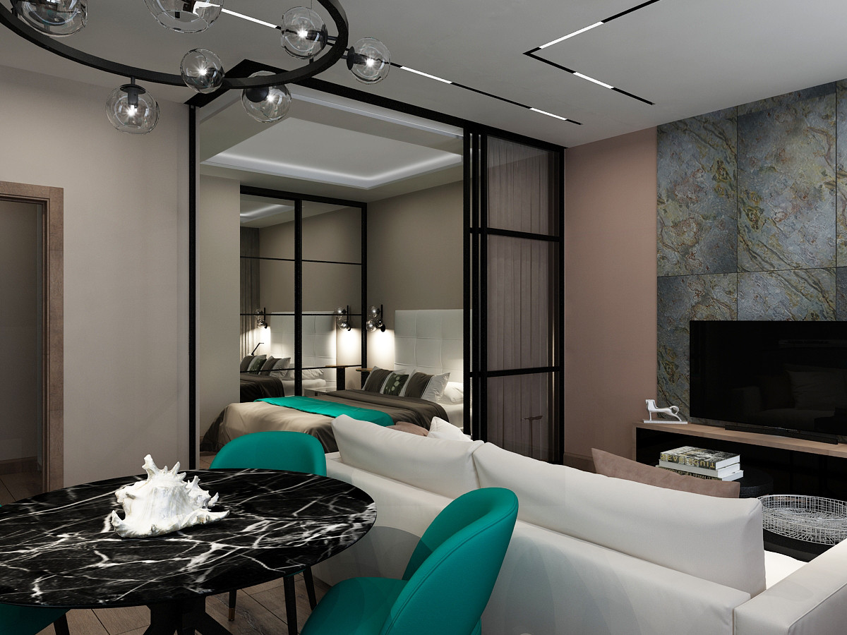 Квартира в современном стиле в разных вариантах исполнения