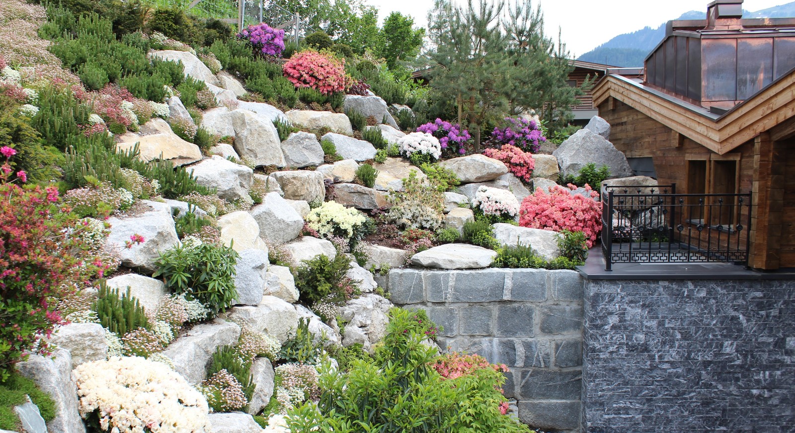 Japanese style garden design & Waterfall construction in Tyrol