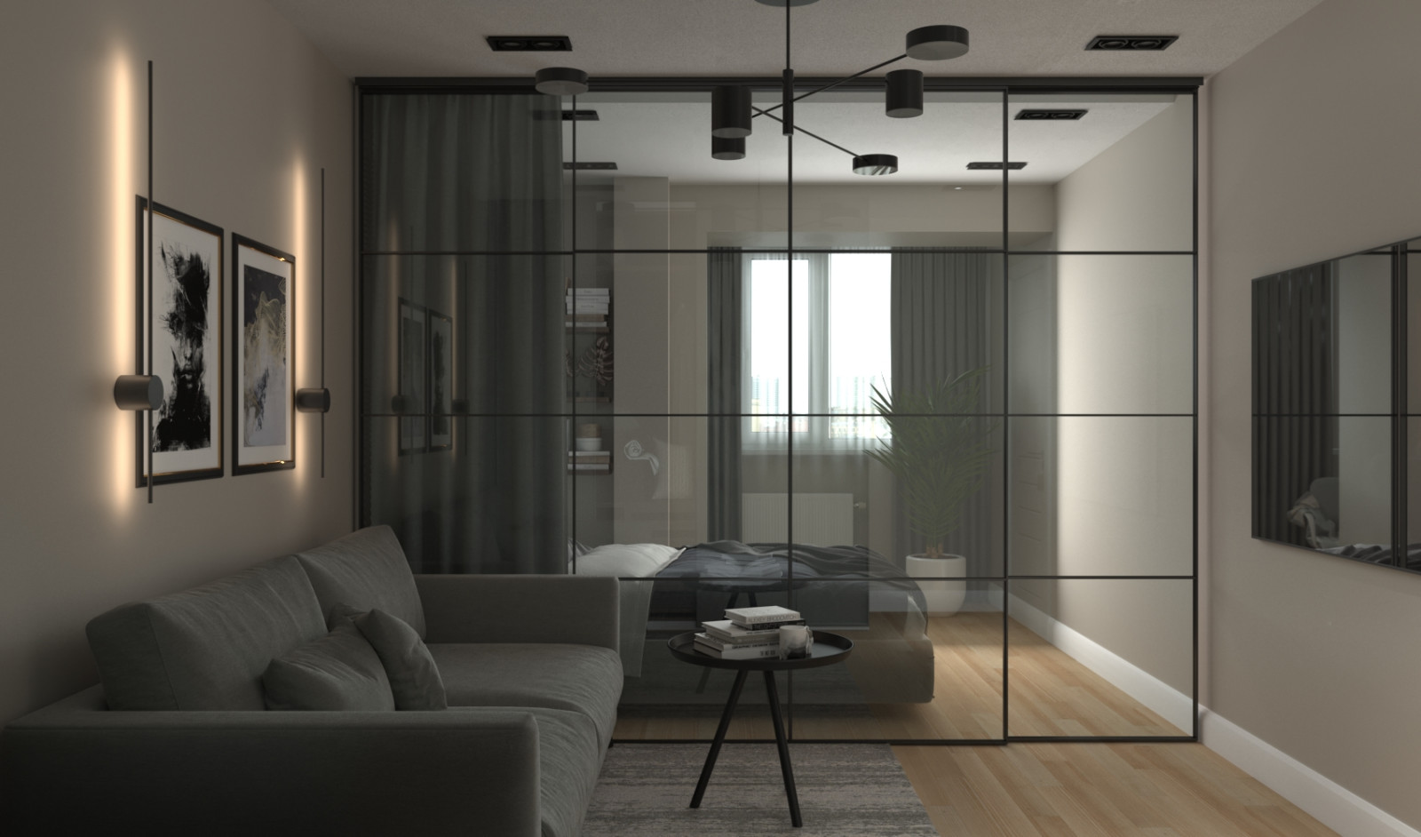 Дизайн-проект спальни/гостиной