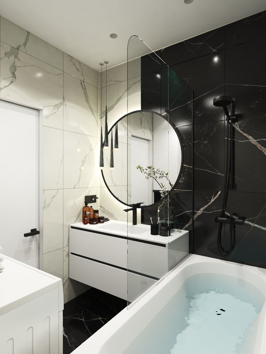 Квартира в Питере с черными акцентами