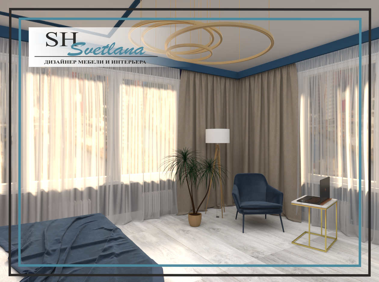 Обложка проекта: спальня с розовым акцентом