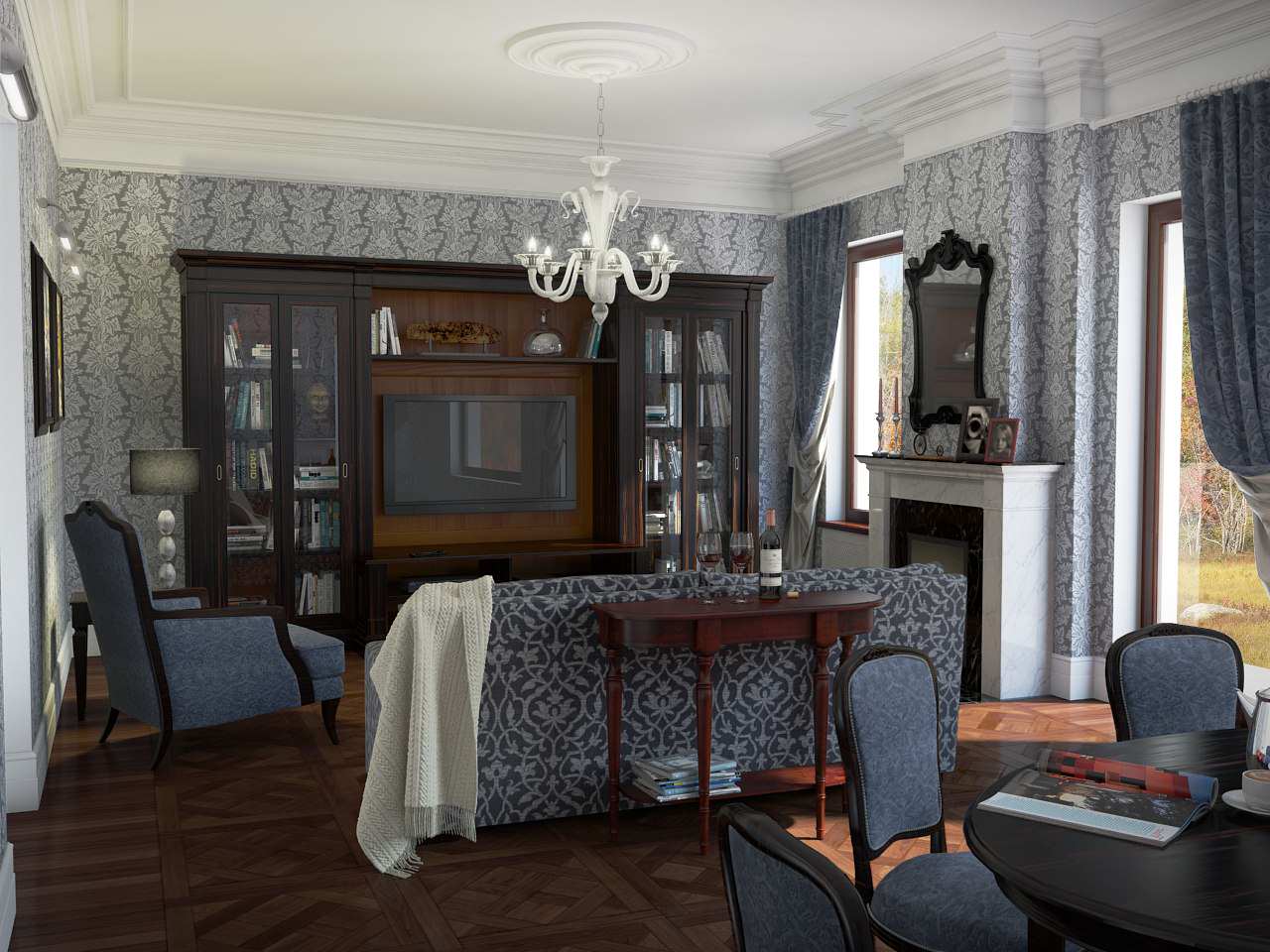 Обложка проекта: Гостиная в таунхаусе