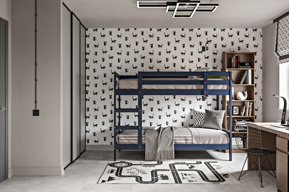 Серая квартира лофт