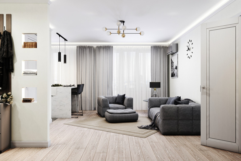 Дизайн проект однокомнатной квартиры на Бутырском вале