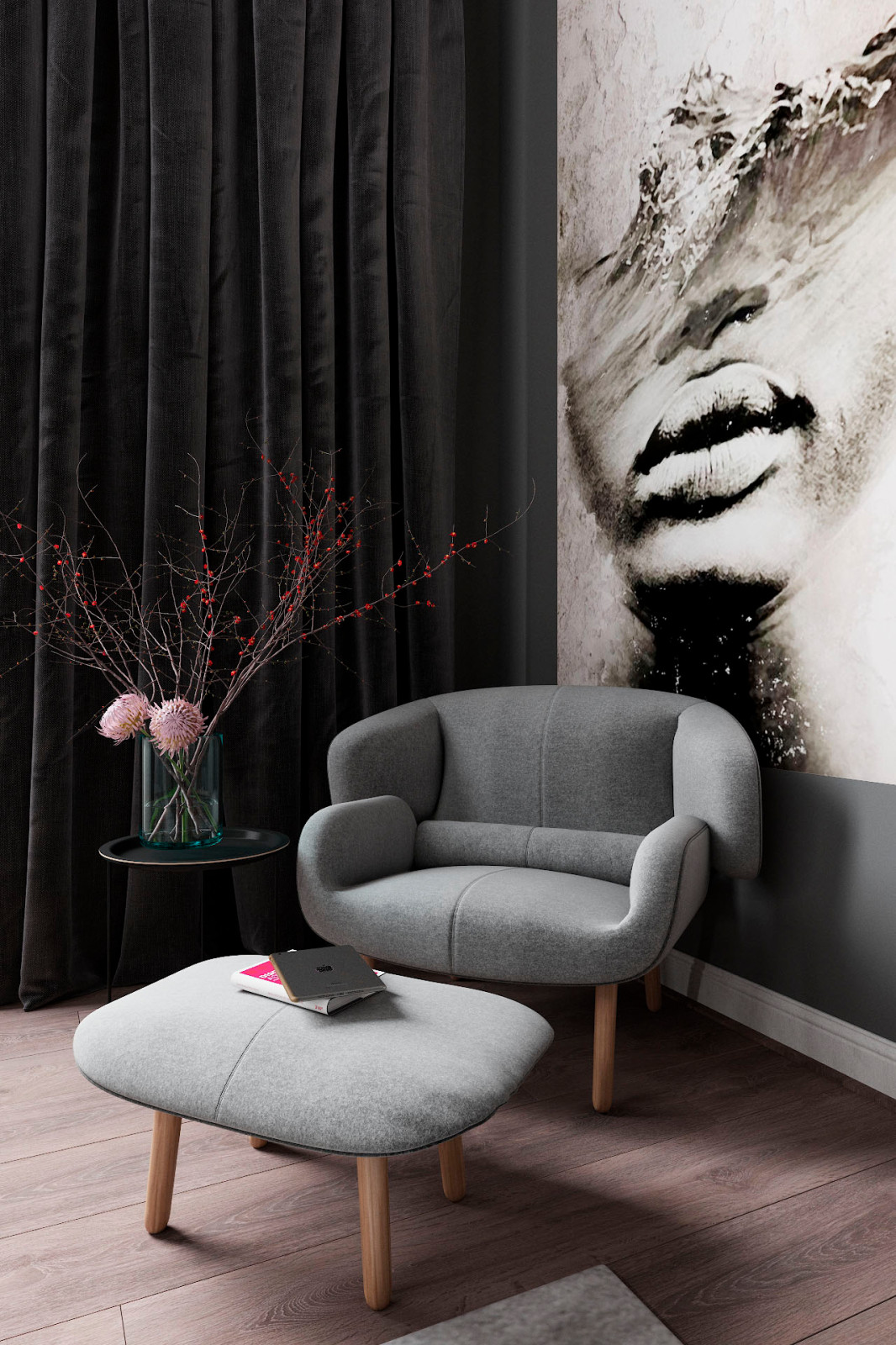 Спальня для загородного дома в современном стиле