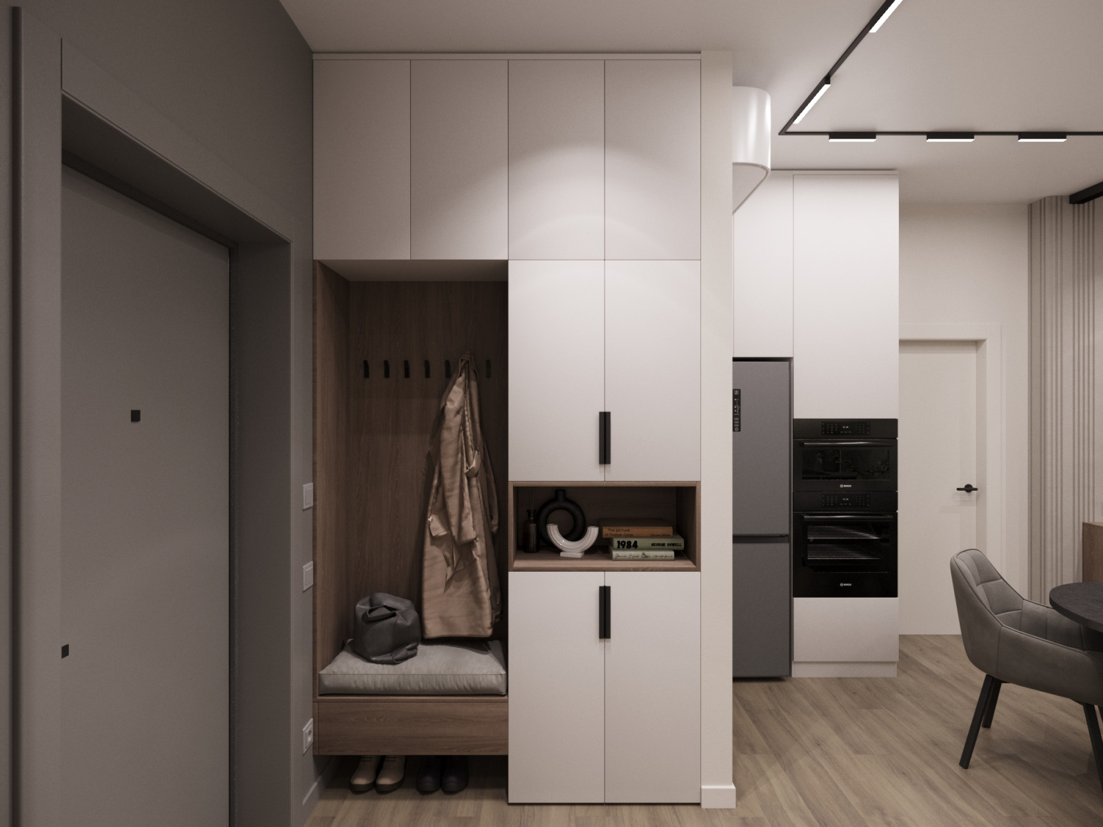 Дизайн интерьера евротрехкомнатной квартиры 65 м2