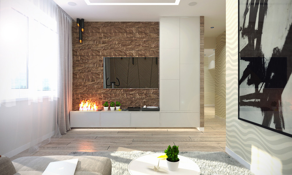 Современный интерьер квартиры для молодой девушки