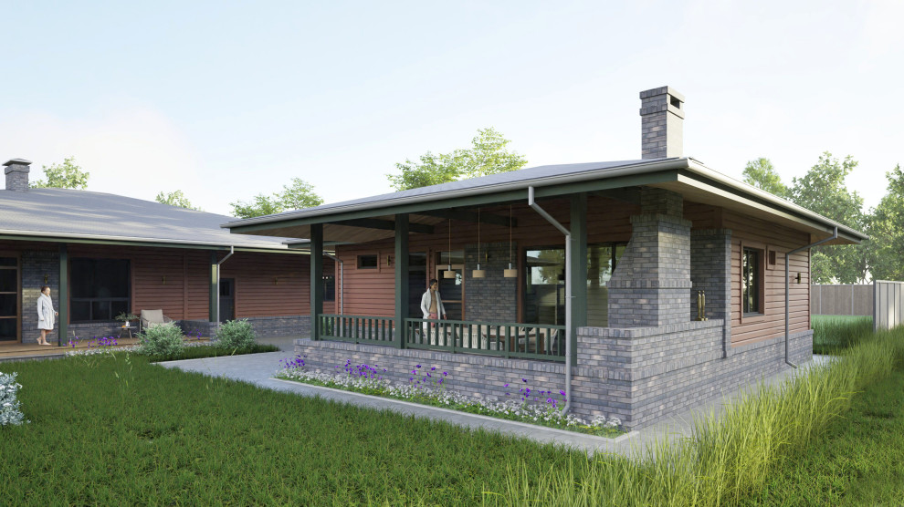 Индивидуальный жилой дом деревянной конструкции.