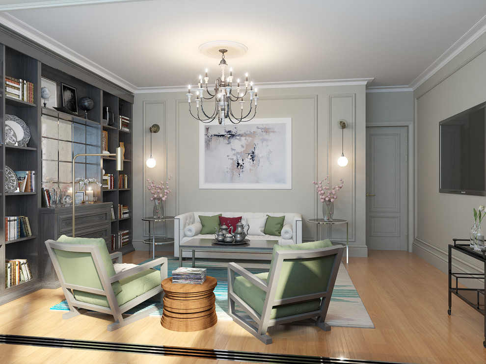 Классический дизайн гостиной комнаты