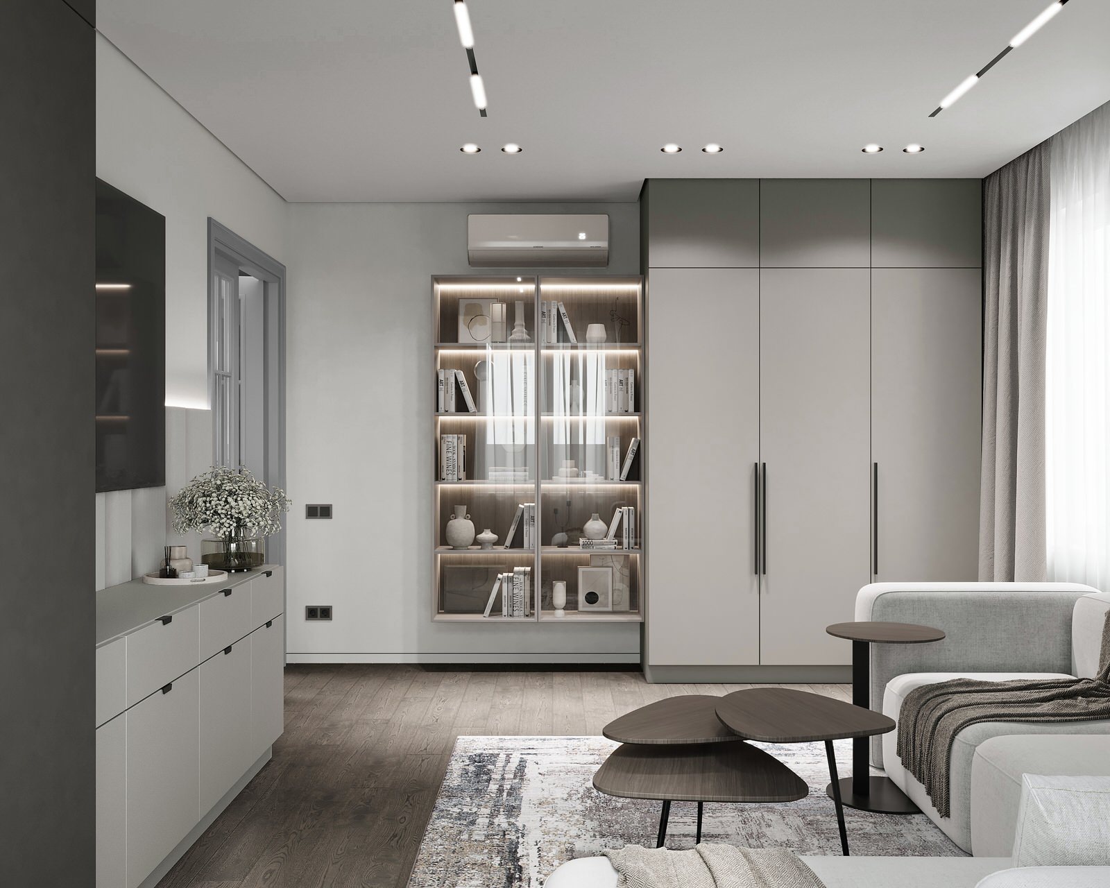 Дизайн интерьера квартиры с открытой террасой в жилом комплексе "Тармо"