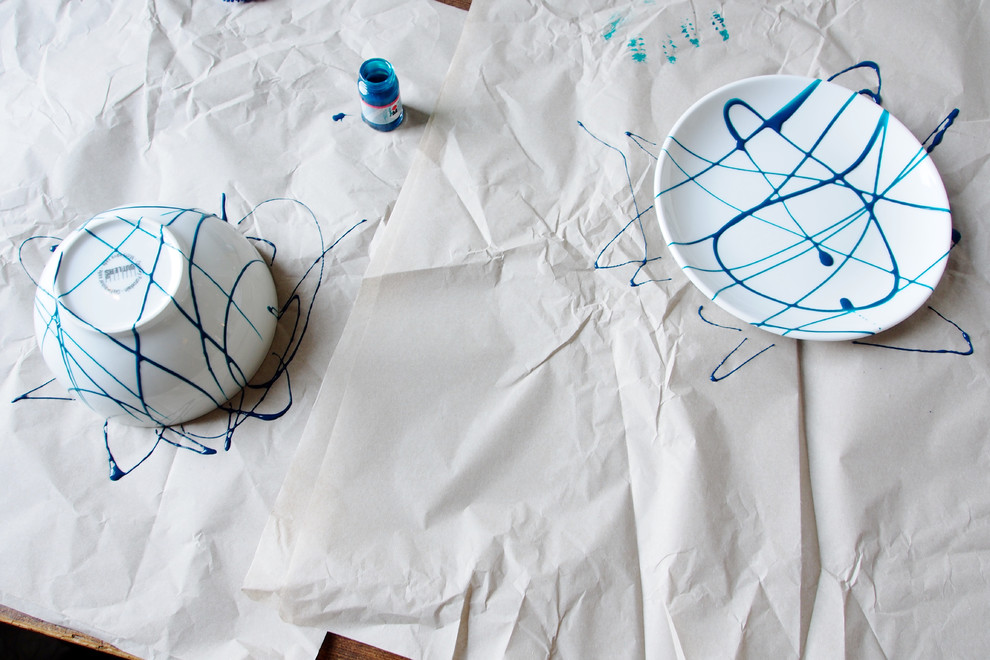 DIY: Чайная пара в стиле Джексона Поллока