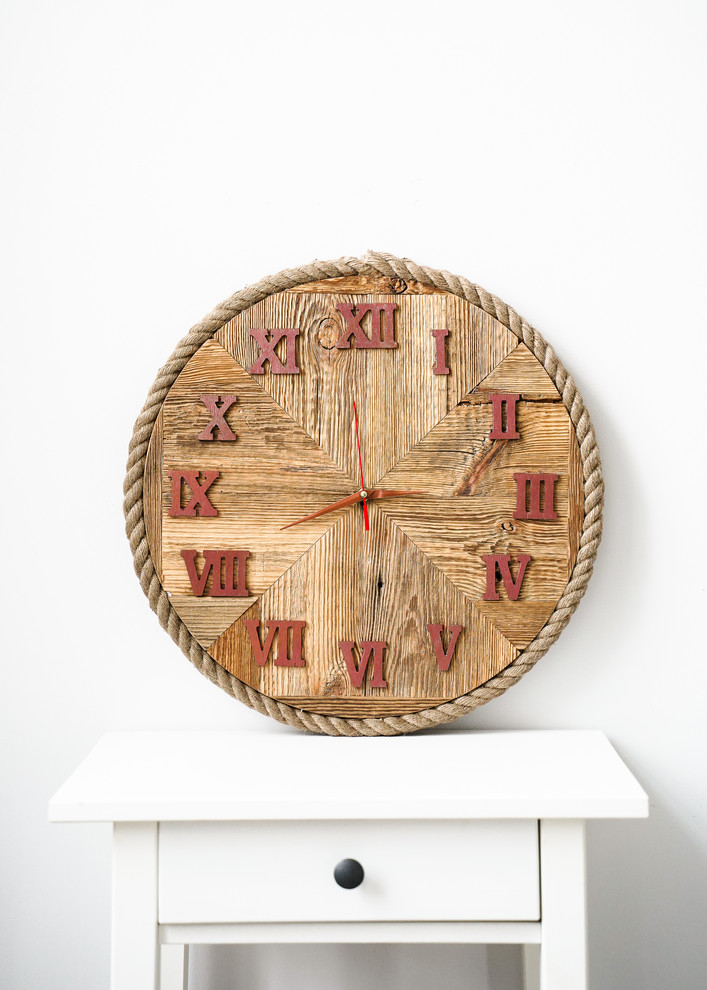 Обложка проекта: Часы из амбарной доски круглые