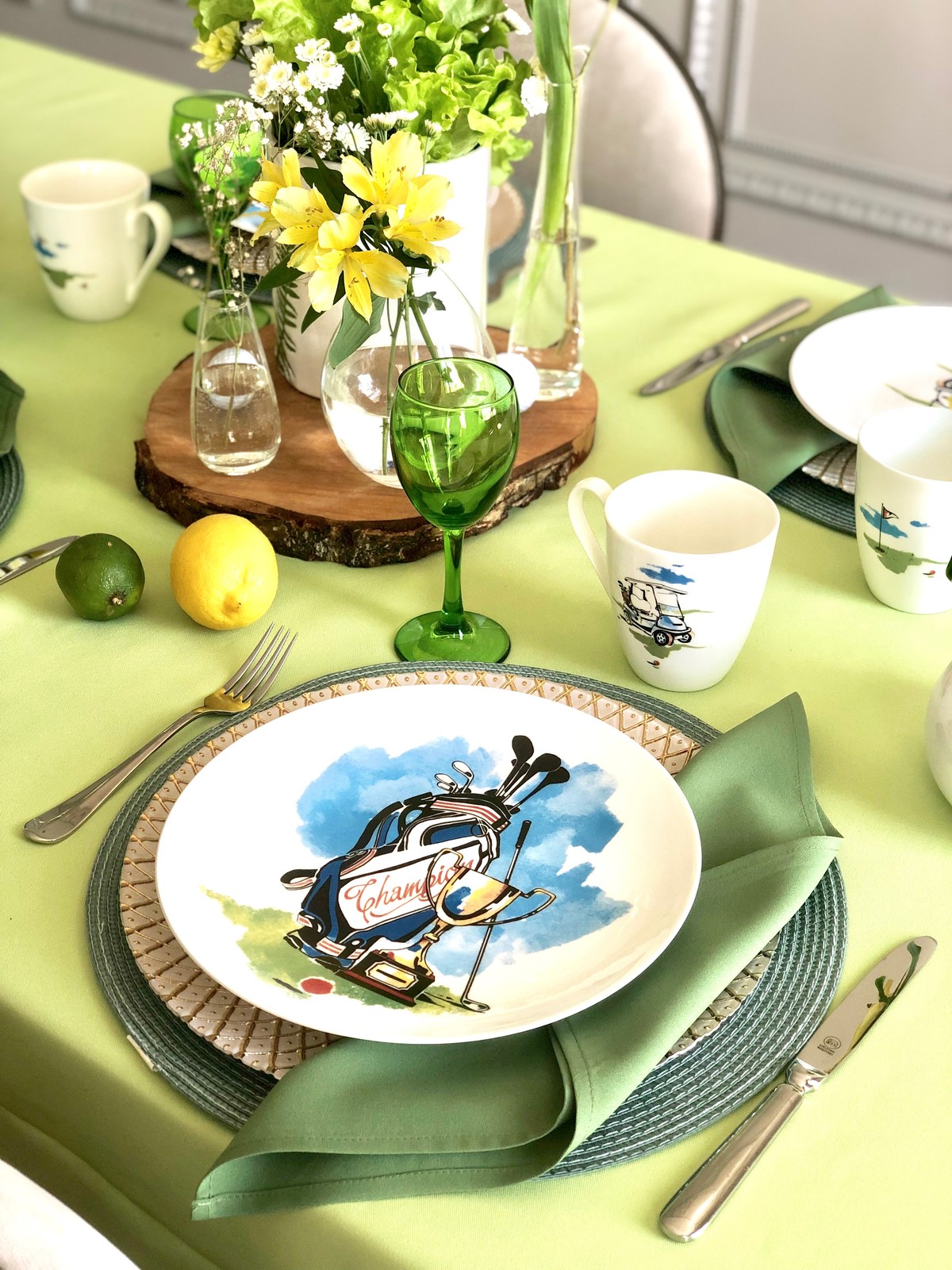 Сервировка стола в стиле "Голф"