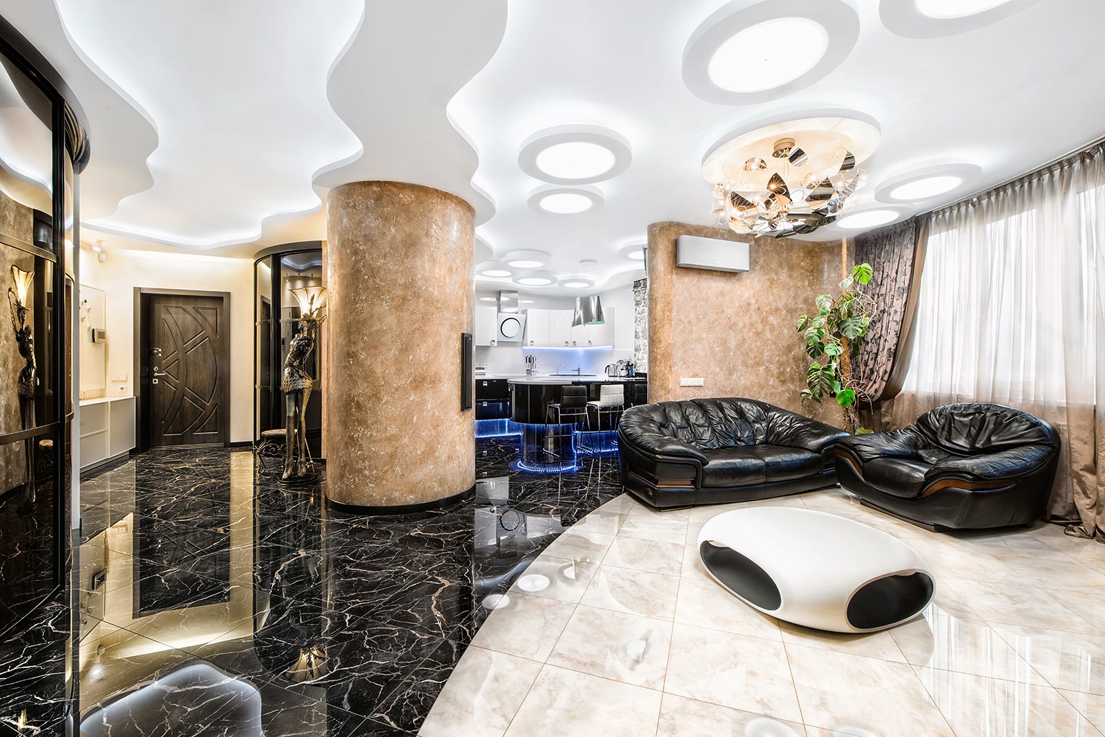 Криволинейный интерьер