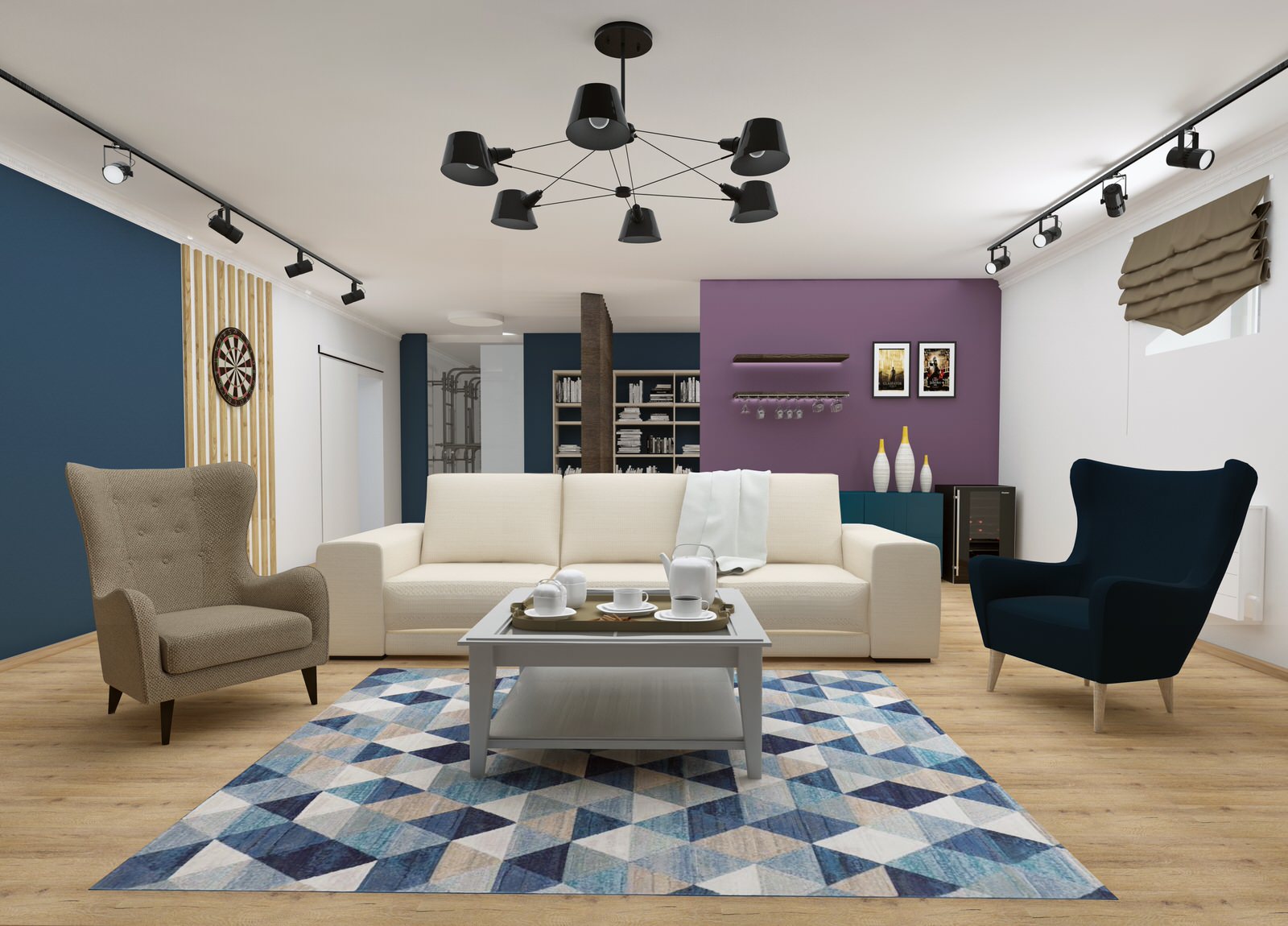 Обложка проекта: Цокольный этаж в частном доме