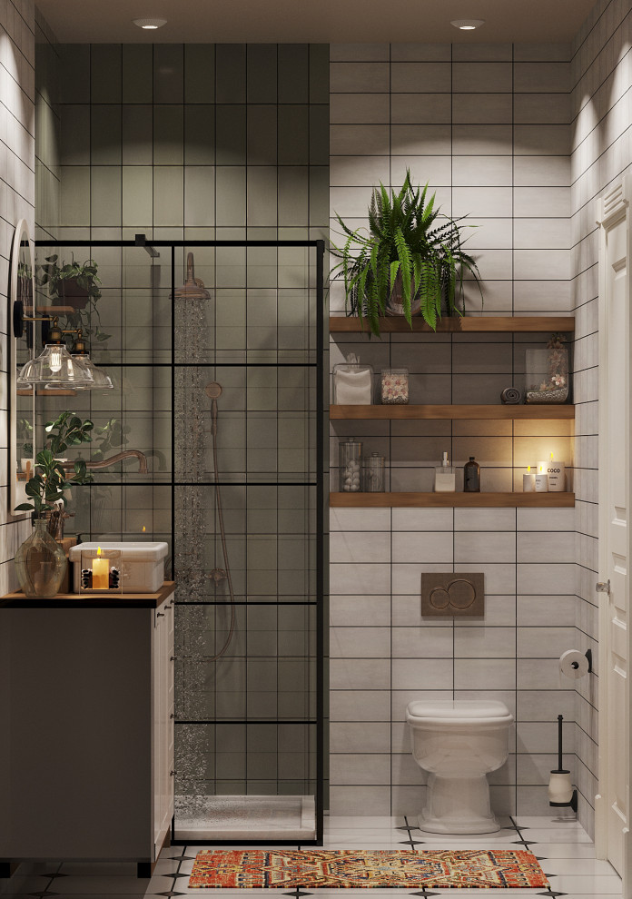 Ванная в стиле Фарм Хауз