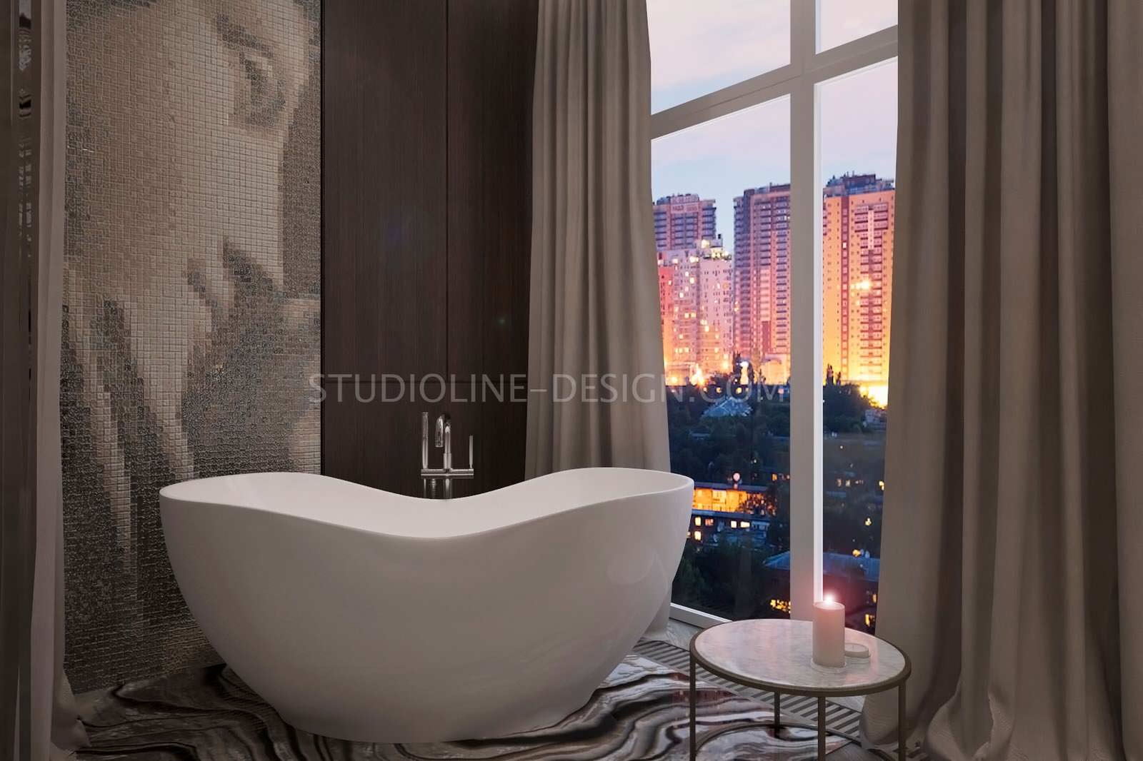 Дизайн 3-хкомнатной квартиры для холостяка