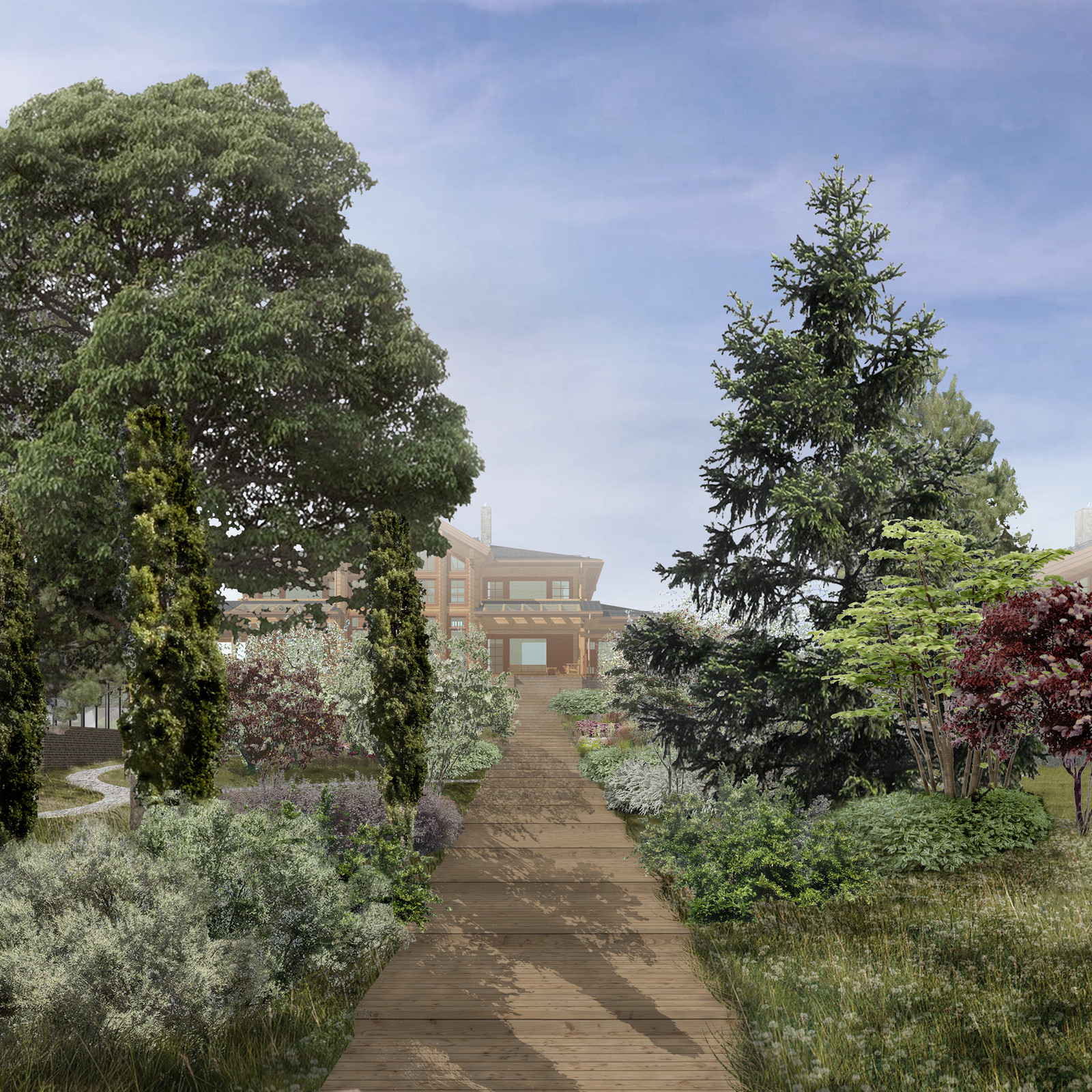 Проект ландшафтного дизайна для загородного дома в КП Тихий берег