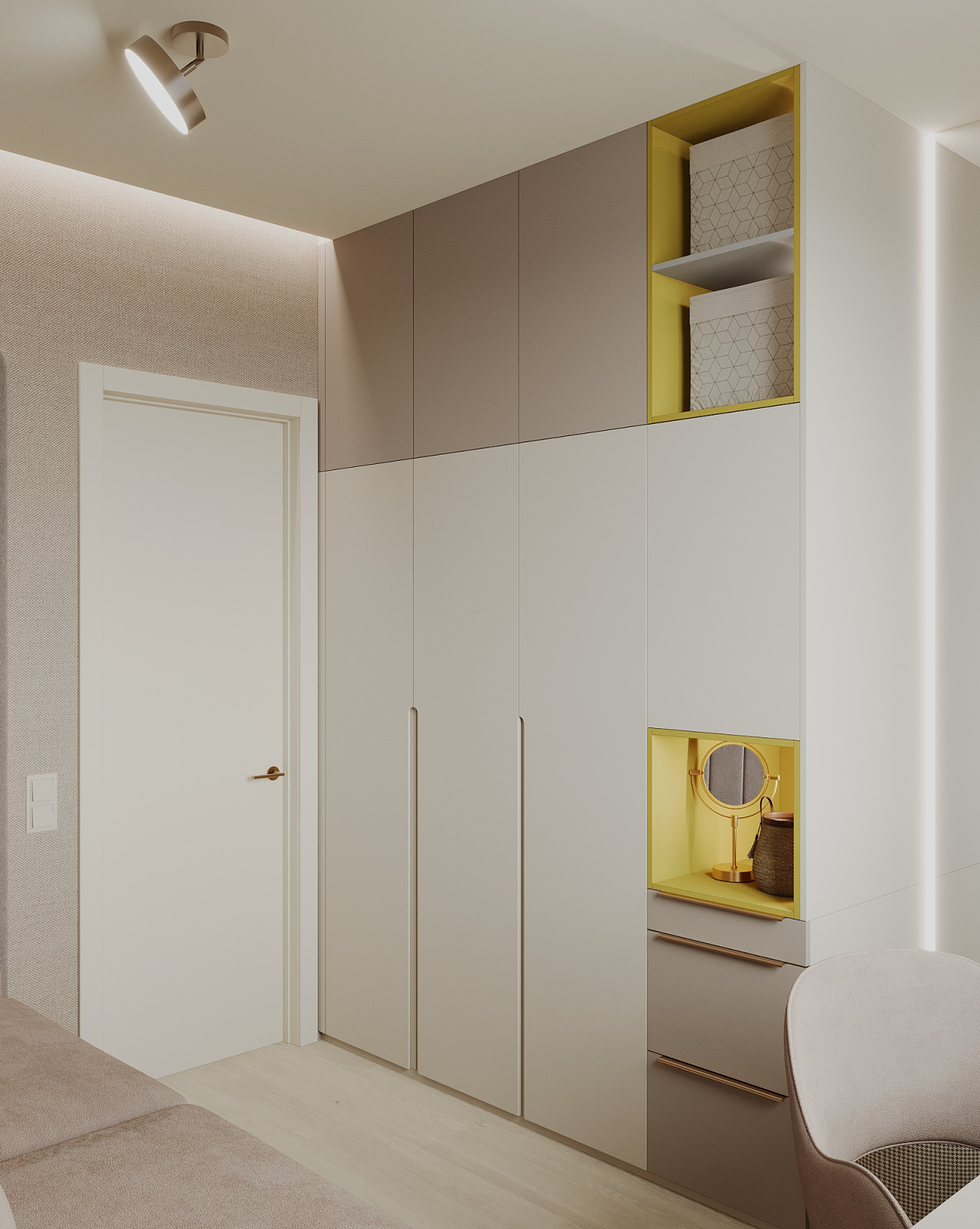 Интерьер 4-ёх комнатной квартиры_ "VANILLA LATTE"